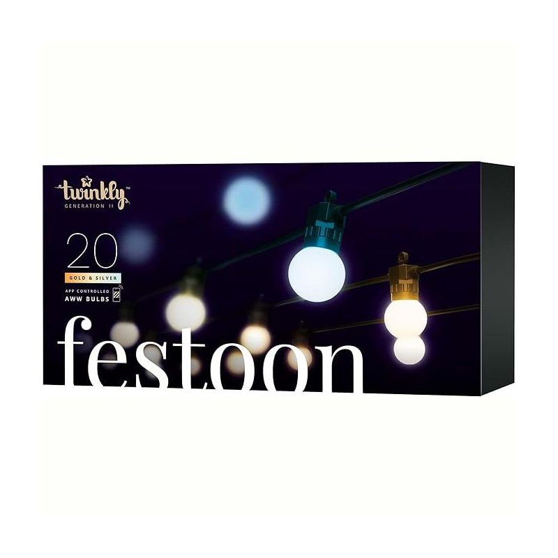 Twinkly Festoon  App-Controlled LED Bulb Lights String Indoor and Outdoor Smart Lighting Decoration, 1 of 11
