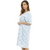 Just Love Womens Nightgown - Short Sleeve Henley Oversized Sleepwear Gown - 2 of 2