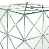 Glam Glass Geometric Cube Accent Table Silver - Olivia & May: Luxury End Table, No Assembly Required - 3 of 4