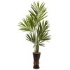 Nearly Natural 6-ft Kentia Tree with Bamboo Planter - 2 of 2