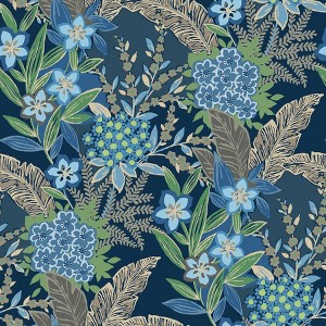 Brewster Peel and Stick 1pc Wallpaper RuJardin Azure - 1 of 4
