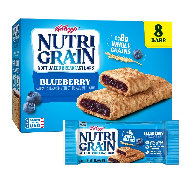 Nutri-Grain Blueberry Soft Baked Breakfast Bars - 8ct/10.4oz, 1 of 9