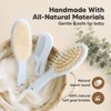 Baby Hair Brush and Comb Set, Oval Wooden Baby Brush Set for Newborns, Infant, Toddler Grooming Kit - 4 of 4