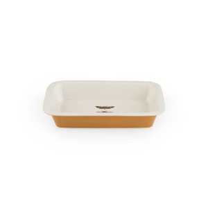 Portmeirion Botanic Garden Harmony 13" Loaf Pan, Amber with Moss Green Butterfly, Durable Porcelain - Dishwasher, Microwave, Oven, Freezer Safe - 1 of 4