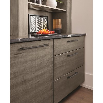 Matte Black 6-5/16 inch Modern Cabinet Drawer Pull