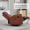 KWPZQEB 360 Degree Swivel Chair, Leather Manual Recliner Chair, Glider Rocker Recliner with Heat & Massage, Barrel Chair for Living Room - 2 of 4