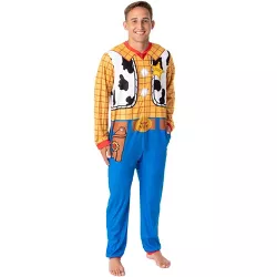 Disney Mens' Toy Story Movie Sheriff Woody Costume Footless Union Suit (L/XL)
