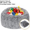 Acekool 5FT Bean Bag Cover – Soft Velvet, Machine-Washable & Storage-Ready for Adults, Giant Round Sofa Cover (Black) - 4 of 4