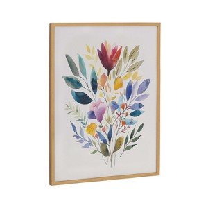 Kate & Laurel All Things Decor 16"x20" Gallery Jewel Tone Botanical Watercolor Bouquet Print by The Creative Bunch Studio Gold - 1 of 4