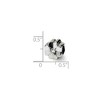 Black Bow Jewelry Sterling Silver and CZ Lucky Clover Bead Charm - 2 of 3