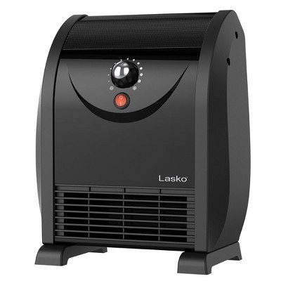 Lasko WC14812 1500 Watt Corded Electric Portable Automatic Airflow Fan Forced Air Space Heater with Overheat Protection, Black