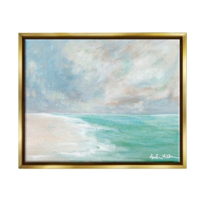 Stupell Industries Peaceful Beach Foam Shore SceneryFloater Canvas Wall Art