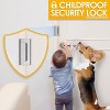 DOMETOUR 2 Pcs Home Security Door Lock, Childproof Reinforcement Lock, with 3 Inch stop, for Inward Swinging Front Door, Upgrade Flip High Night Lock - 2 of 4