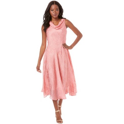 Roaman's Women's Plus Size Sleeveless Burnout Gown