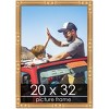 PosterPalooza | 20x32 Thin Bamboo Picture Frame, UV Acrylic, 2 Finishes - Gold and Brown - 2 of 4