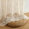HLC.ME Jolene Floral Soft Decorative Lace Semi Sheer Light Filtering Rod Pocket Window Curtain Panels - Set of 2 - 4 of 4
