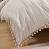 BAGOKIE 3-Piece Bed in a Bag Comforter Set with Pom Fringe - 4 of 4