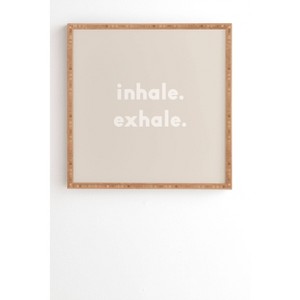 Urban Wild Studio Inhale Exhale Framed Wall Art Blush - Deny Designs - 1 of 4