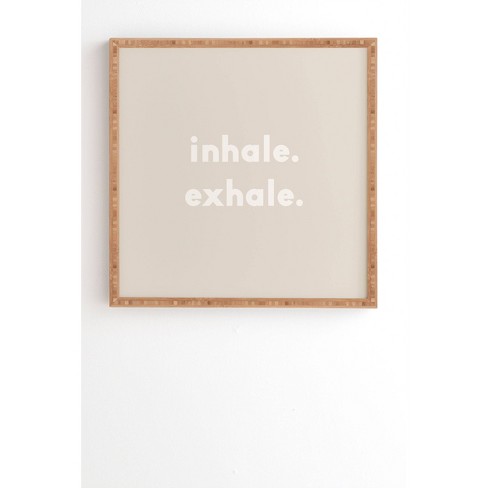 30 X 30 Urban Wild Studio Inhale Exhale Framed Wall Art Blush Deny Designs Target