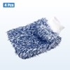 Unique Bargains Double-Sided Plush Household Clean Microfiber Car Wash Mitts 10" x 8" 4 Pcs - 3 of 4
