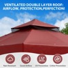 EAGLE PEAK 8'x8'Double Roof Outdoor Patio Gazebo with Mesh Netting - 3 of 4