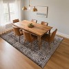 Acekool Vintage Floral Washable Area Rug, Soft Low-Pile Carpet, Non-Slip TPR Backing, velvet Cotton for Living Room, Bedroom, Entryway - 3 of 4