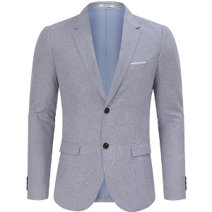 Men's Casual Blazer Sport Coat Two Button Lightweight Business Jackets - 1 of 4