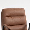 ChicFurnit Task and Office Chairs PU Leather Office Chair Swivel Chair Adjustable Ergonomic Chair for Home Office, Brown, 25.9"*21.2"*37.8" - 4 of 4