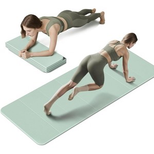 Foldable Yoga Mat 10mm Thick, 75x26 Inch Extra Long Wide Non-Slip TPE Mat for Yoga, Pilates, Home Workouts - 1 of 4