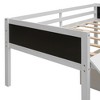 Sapphtopaz Twin Size Loft Bed with 2 Storage Boxes,Kids Bed Frame with Slide & Climbing Frame,Toddler Bed with Blackboard for Kids,Boys&Girls - 4 of 4