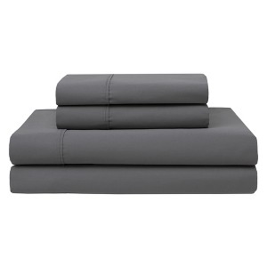 Wrinkle Free 420 Thread Count Cotton Sheet Set (Queen) Graphite - Elite Home Products, Grey