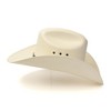 Western Express Natural Straw Western Cattleman Hat with Silver Concho Hat Band - 3 of 4
