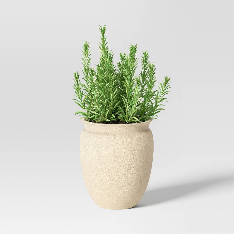 Plastic Outdoor Planter Pot Cream - Threshold™ designed with Studio McGee, 4 of 6