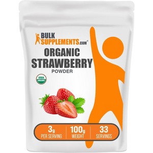 BulkSupplements Organic Strawberry Powder - 1 of 4