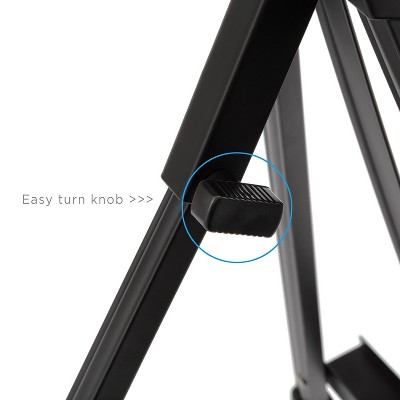 Black Aluminum Portable Tabletop Easel with Carrying Case