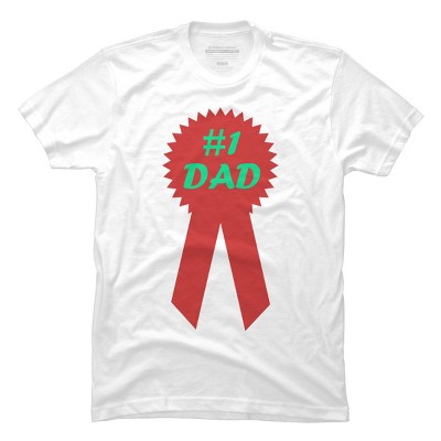 Men's Design By Humans #1 DAD Ribbon By T-Shirt