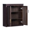 Teamson Home Hatteras Wall Cabinet with 2 Rattan Inlay Doors and Pine Wood Frame - 2 of 4