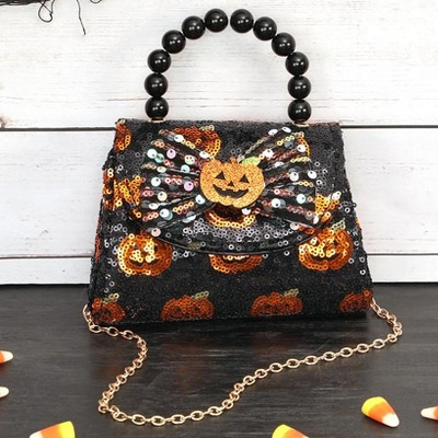 Сумки Lakeside The Lakeside Collection Halloween Sequin Mini Purse - Pumpkin — фото 2