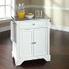Lafayette Stainless Steel Top Portable Kitchen Island/Cart White - Crosley: Adjustable Shelf, Towel Bars, Casters - 2 of 4