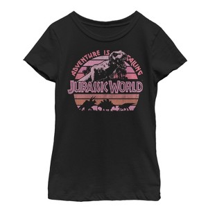 Girl's Jurassic World Retro Adventure is Calling T-Shirt - 1 of 3