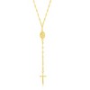 Bella Silver Sterling Silver, Layered Flat Mirror and Mariner Rosary Chain - Gold Plated - Gold - 16+2 Inch - 3 of 4
