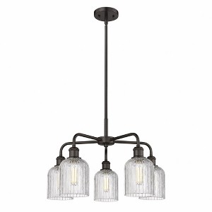 Bridal Veil - 5 Light Stem Hung Chandelier In Art Deco Style-14.5 Inches Tall and 23 Inches Wide - 1 of 1