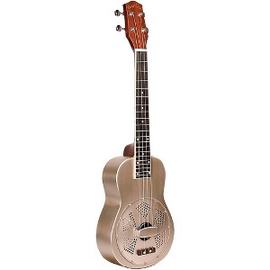 Gold Tone Left-Handed Tenor-Scale Metal Body Resonator Ukulele with Gig Bag Natural - 1 of 4
