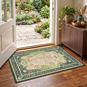 Oriental Tiger Print Area Rug, Vintage Traditional Animal Motif Machine ...