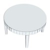 Mirror Coffee Table Cocktail Table Modern Sofa Side Table Accent Table Center Table, Rectangular/Round, Silver-ModernLuxe - 4 of 4