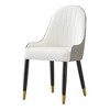 Gulches Modern Dining Chairs Set of 2 pcs Faux leather Dining Chair with Metal legs - 4 of 4