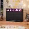 Modern Dresser TV Stand with LED Lights, Charging Station, 6 Drawers & Open Shelf, 51" Wide - 3 of 4