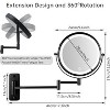 8 Inch Wall Mounted Makeup Mirror, Rechargeable Double Sided 1X/10X Magnifying with 3 Color Lights - 2 of 4