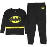 DC Comics Little Boys Batman Logo Dark Knight Costume Pajama Set Black