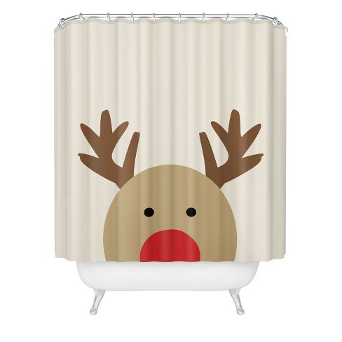 Allyson Johnson Reindeer Shower Curtain - Deny Designs - image 1 of 3